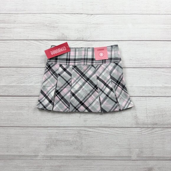 Gymboree Other - Gymboree Girls Plaid Skirt Pink Gray Black Pleated School Skirt NWT 3T